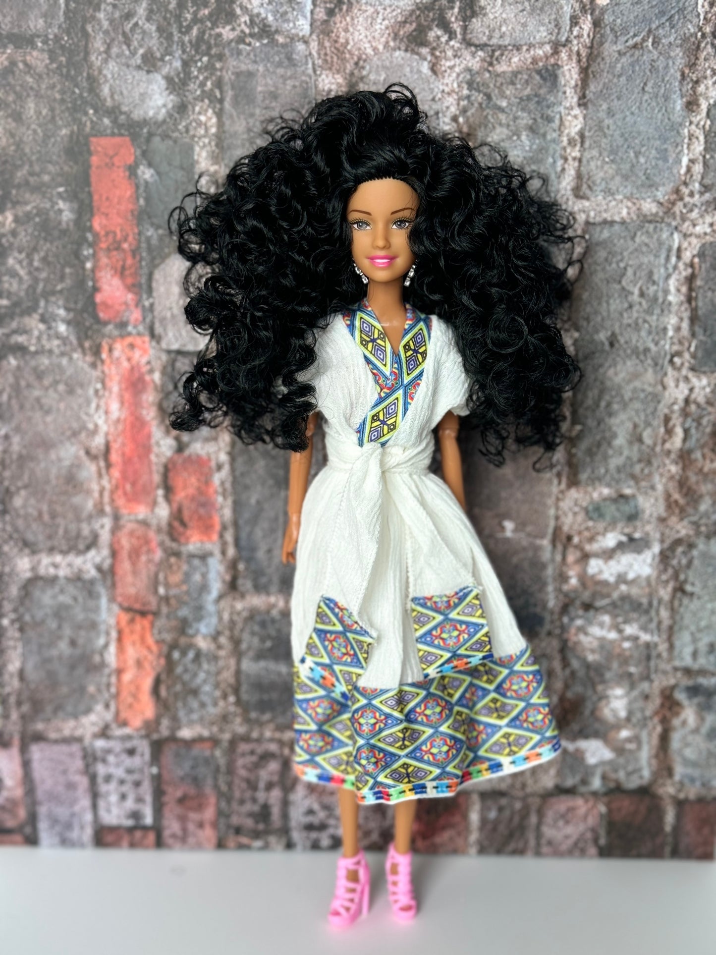 Maya (ማያ) in Colorful Dress