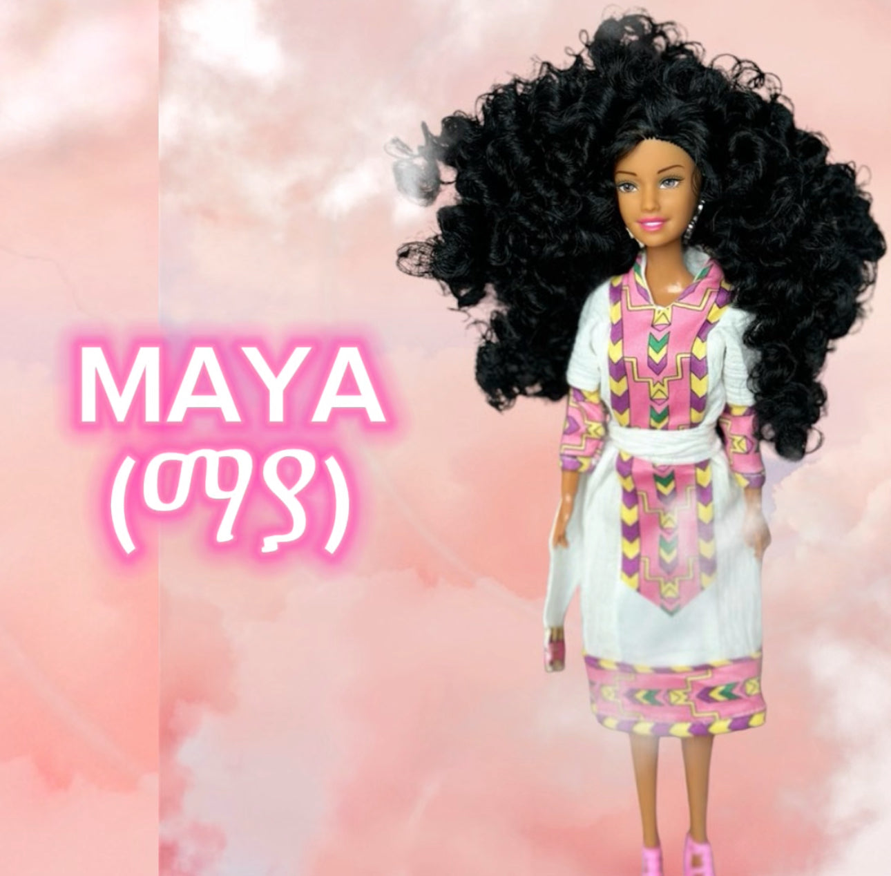 Maya (ማያ) in Pink Dress